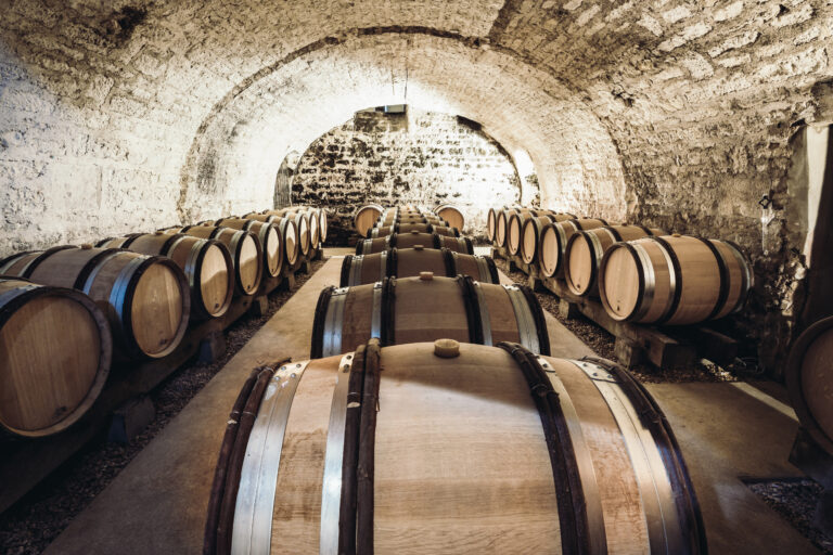 Barrels,Of,Wine,In,A,Wine,Cellar,,An,Ancient,Wine